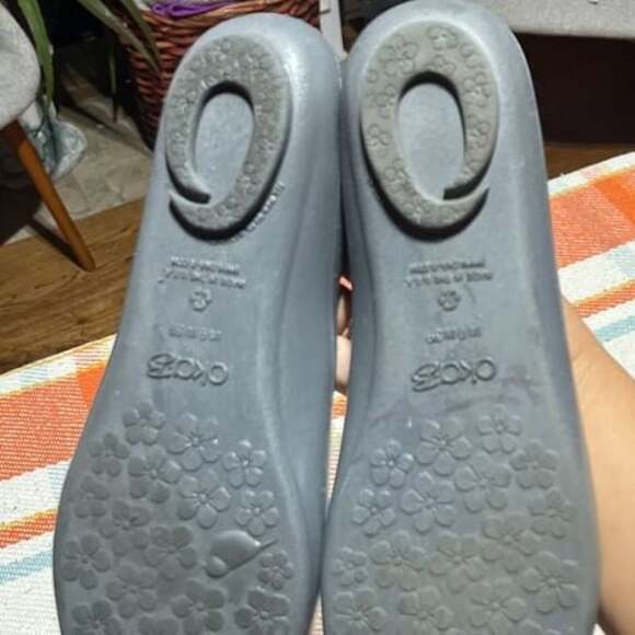 OKA-B Black Ballerina Flats with Teal Textured Insole size 9 - Picture 2 of 6